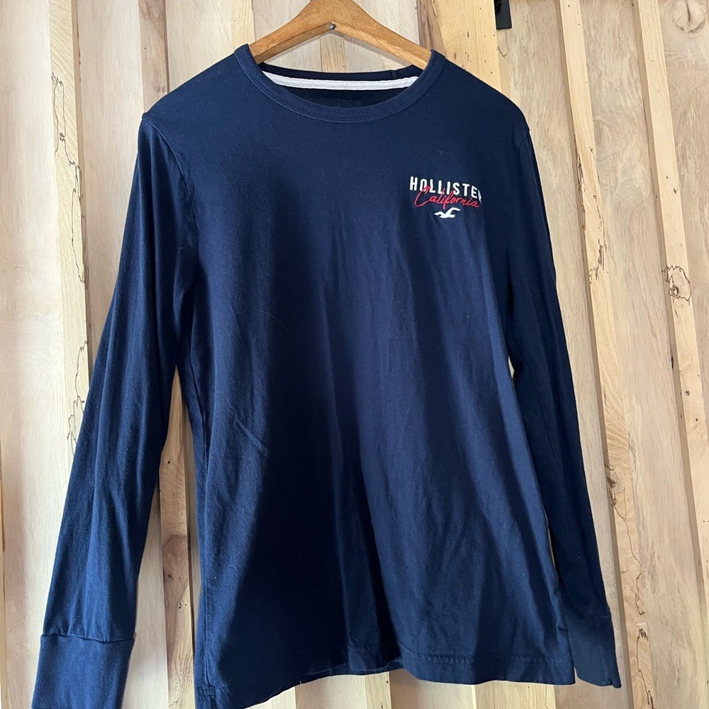 Hollister Navy Blue Long Sleeve Shirt